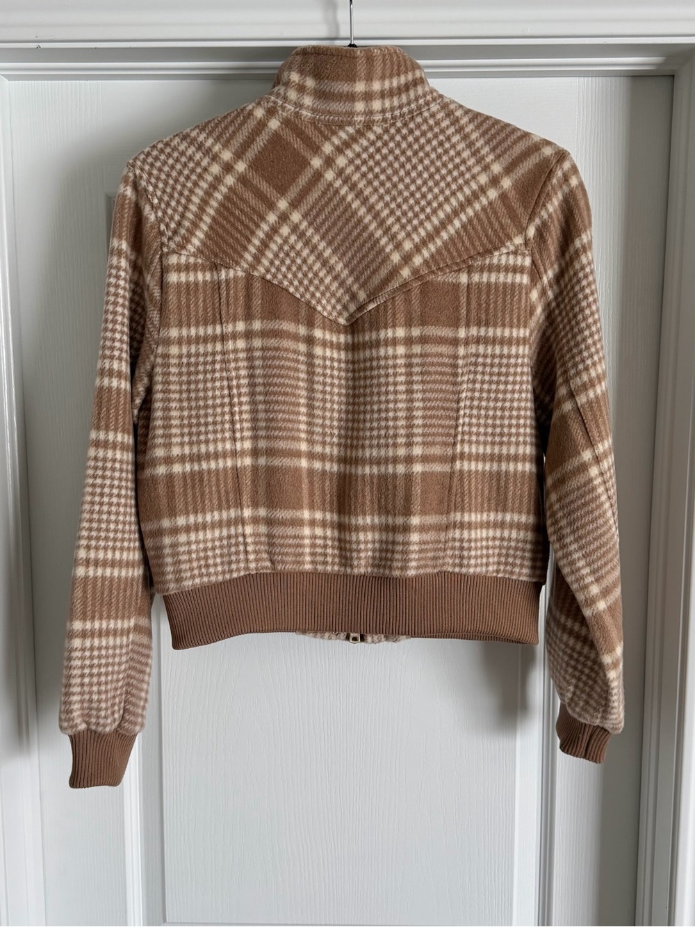 Anthropologie Avec Les Filles Plaid Bomber Jacket Size S - Picture 7 of 13